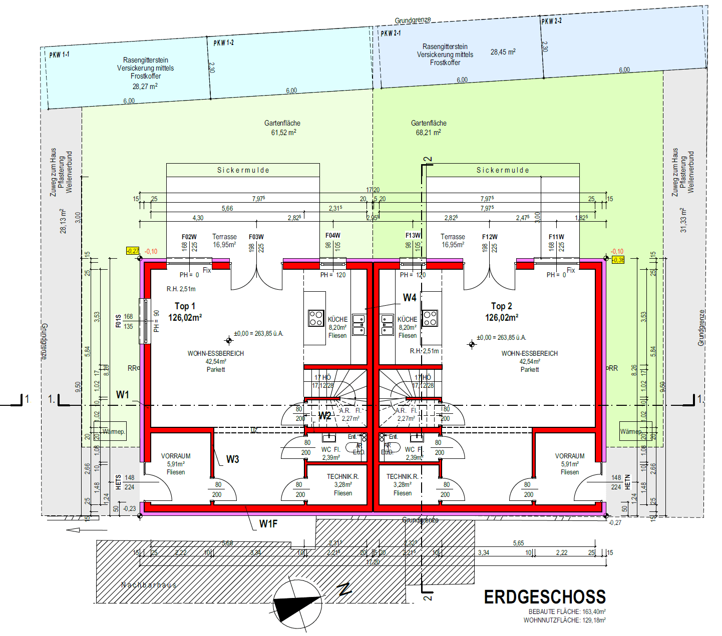 Kottingbrunn Wohneinheit 3 & 4: 126 m² – Erdgeschoss Kottingbrunn Wohneinheit 3 & 4: 126 m² – Erdgeschoss