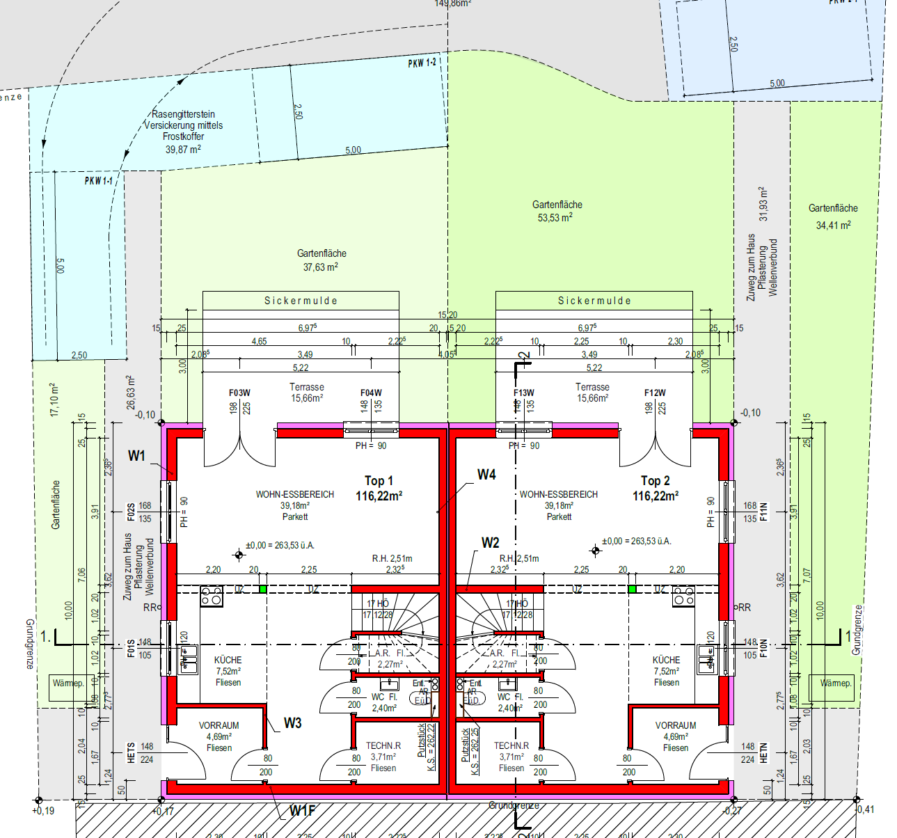 Kottingbrunn Wohneinheit 1 & 2: 116 m² – Erdgeschoss Kottingbrunn Wohneinheit 1 & 2: 116 m² – Erdgeschoss
